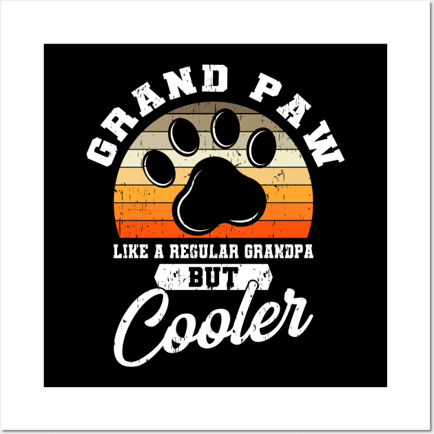 Grand Paw Grandpa Grandpa Cool Gift Wall Art by Delightful Designs